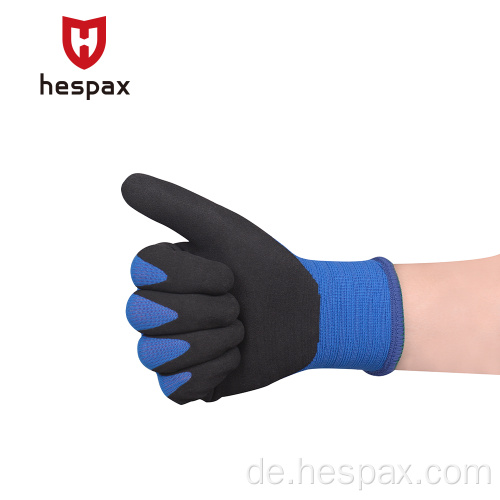 Hespax wasserdichte sandfeste nitril getauchte Sicherheitsarbeit Handschuhe